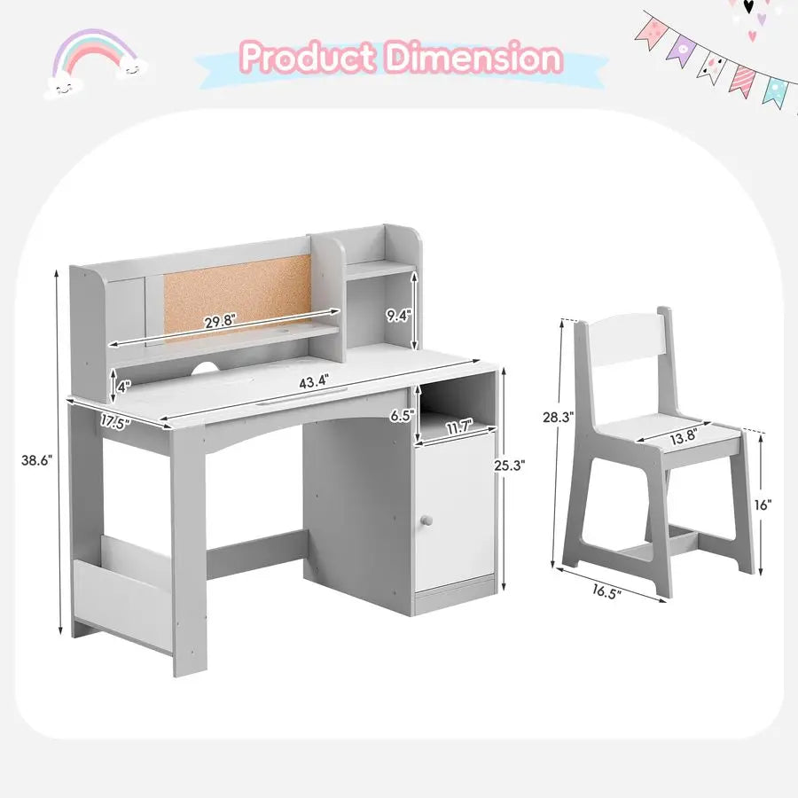 Kids Study Desk Set