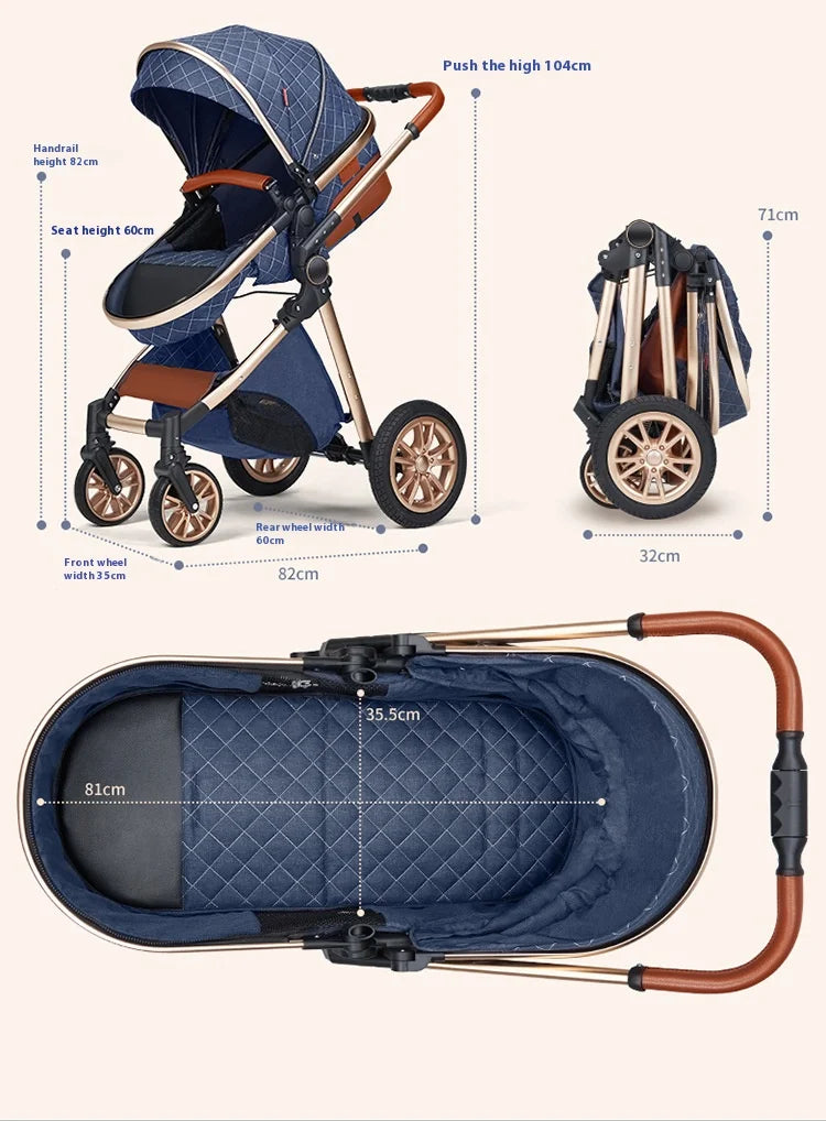 3-in-1 Luxury Baby Stroller