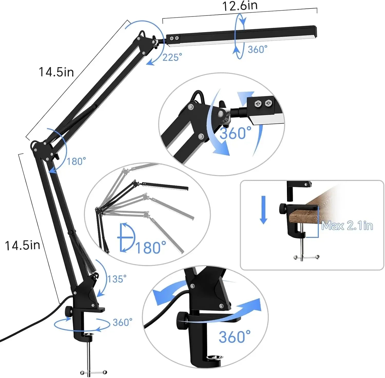 Adjustable LED Desk Lamp