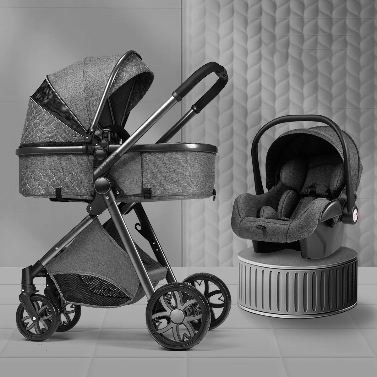 3-in-1 Luxury Baby Stroller